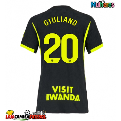 Camisa de Futebol Atletico Madrid Giuliano Simeone #20 Equipamento Secundário Mulheres 2026-27 Manga Curta